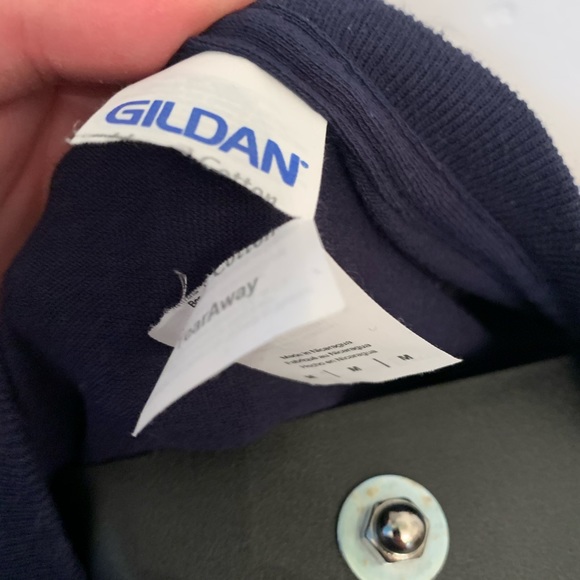 Blue Gildan T Shirt With Funny Print Size Medium - Picture 3 of 4